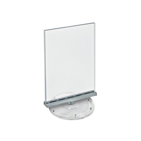 Azar Displays Two-Sided Revolving Acrylic Sign Holder, 8.5inW x 11inH, 2PK 108554